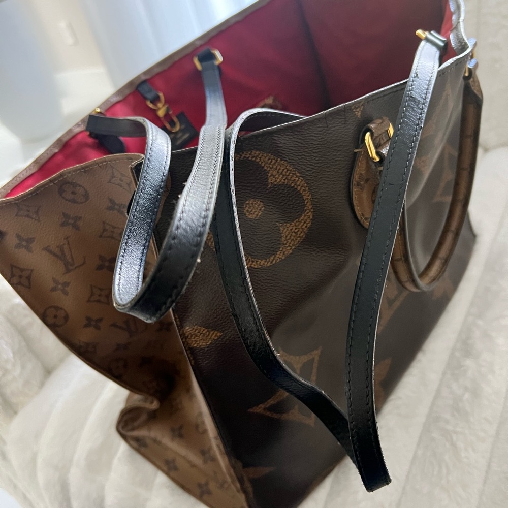 Louis Vuitton large Dark Brown Monogram Tote - Picture 4 of 16